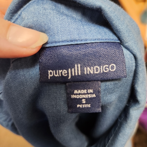 Pure Jill indigo blouse - Picture 2 of 2